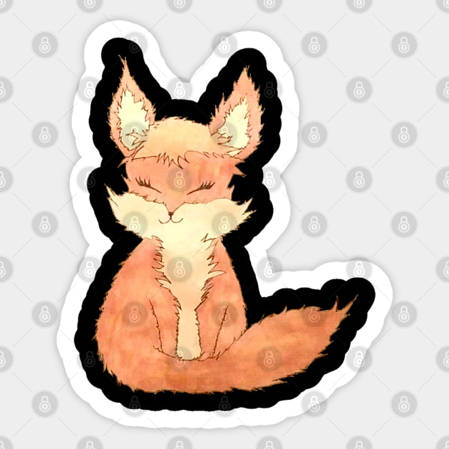 Happy Fox Sticker by JennzieGirl